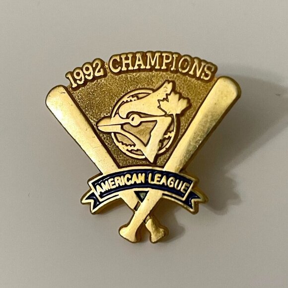 Vtg 1992 Toronto Blue Jays American League Champions Pin - Picture 1 of 8